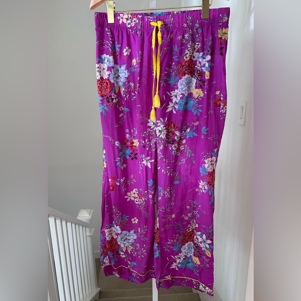 Gilligan OMalley SET of 2 floral pajama lounge pants size medium like new - Picture 10 of 13